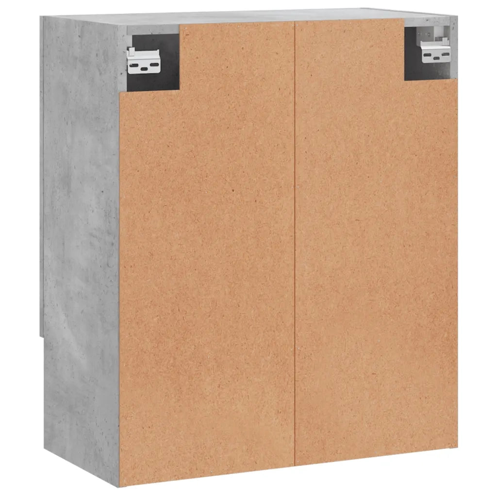 Armadietto a Muro Grigio Cemento 60x31x70 cm Legno Multistrato 829896