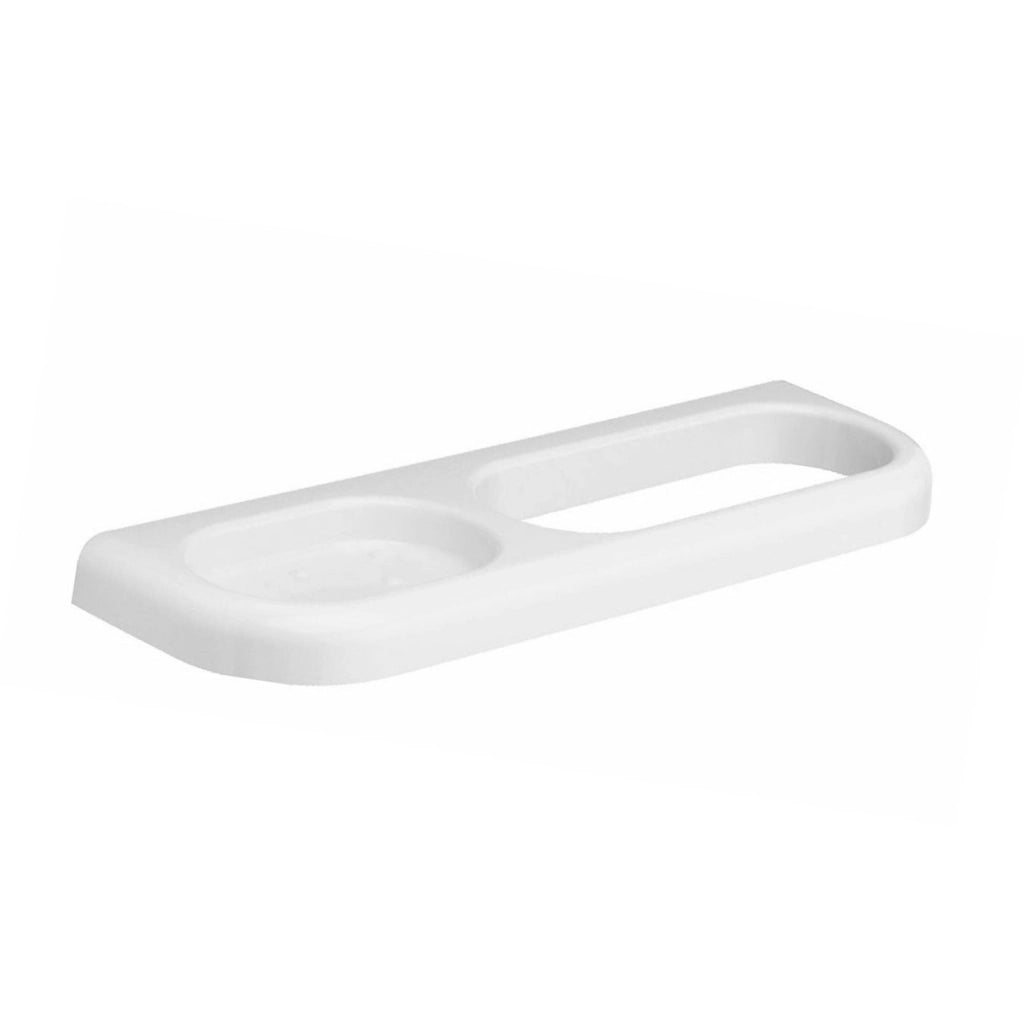 PORTA SAPONE E PORTA SALVIETTA  COMBINATO SERIE LINEA- Bianco- METAF- pezzi 1