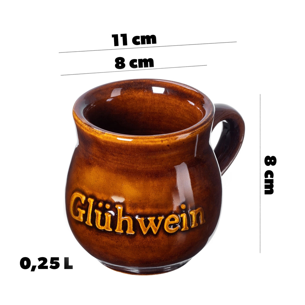KADAX Kubek z uchem i napisem Gl?hwein 0,25l pakie
