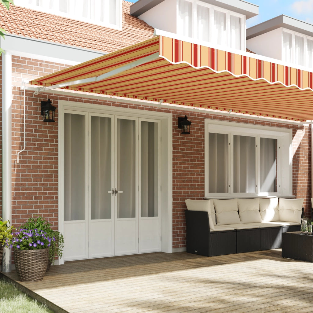 Tenda Retrattile Manuale Gialla e Arancione 600x350 cm