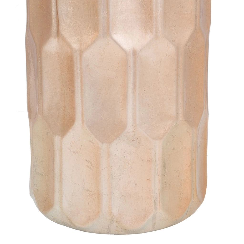 Vaso in ceramica dorata 21,5x21,5x48h