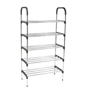 Trade Shop - Scarpiera In Metallo Plastica 5 Livelli 57x26x100cm Salvaspazio Portascarpe Casa -