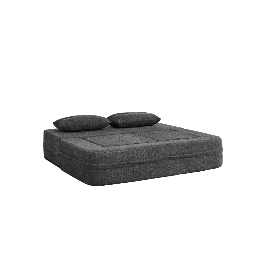Divano Letto Modulare con Poltrona Pieghevole ¨C MINIMAL ¨C Grigio Chiaro