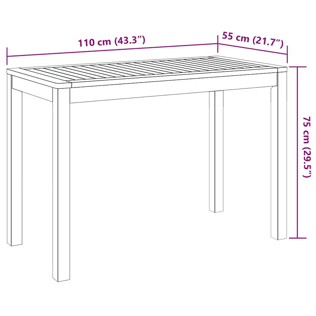Set da Pranzo per Giardino 3 pz in Legno Massello di Acacia 3295254