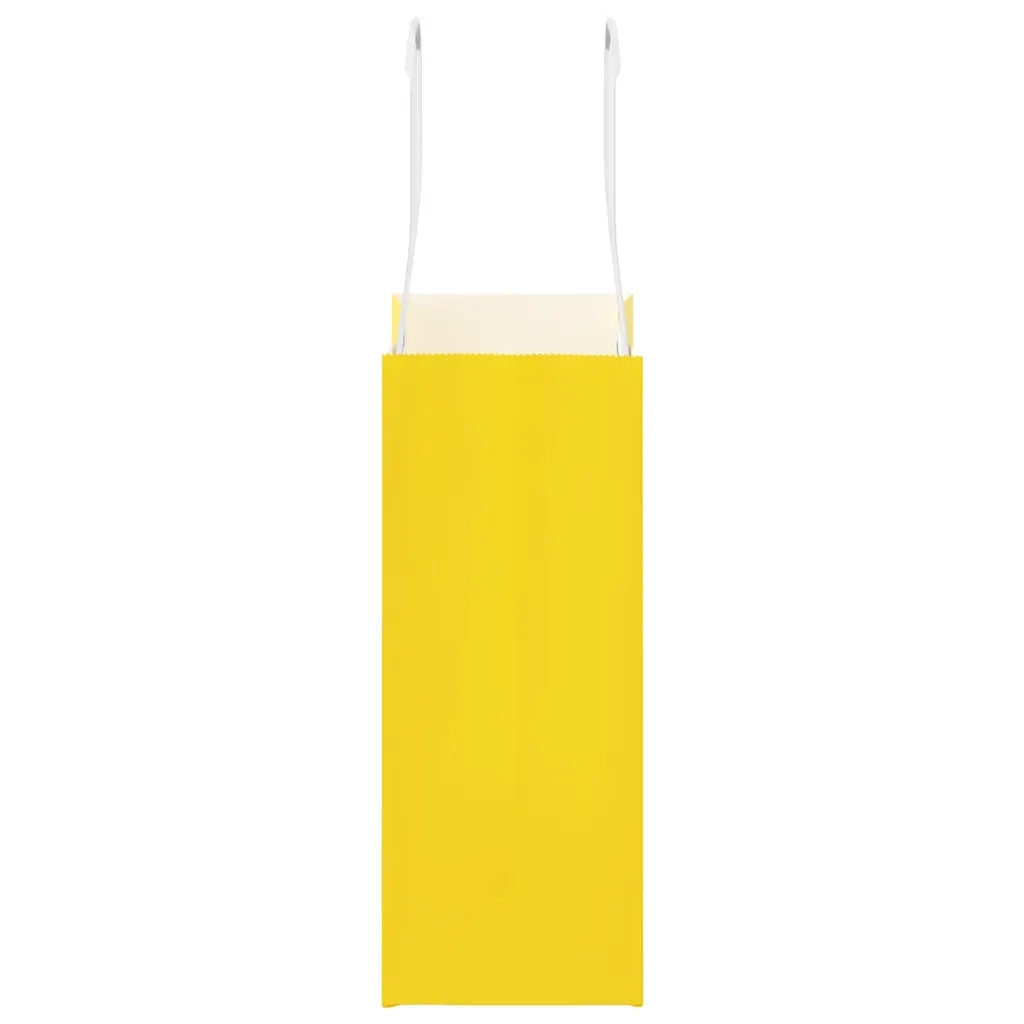 Sacchetti di Carta 250 pz con Manici Gialli 15x8x21 cm 4102005