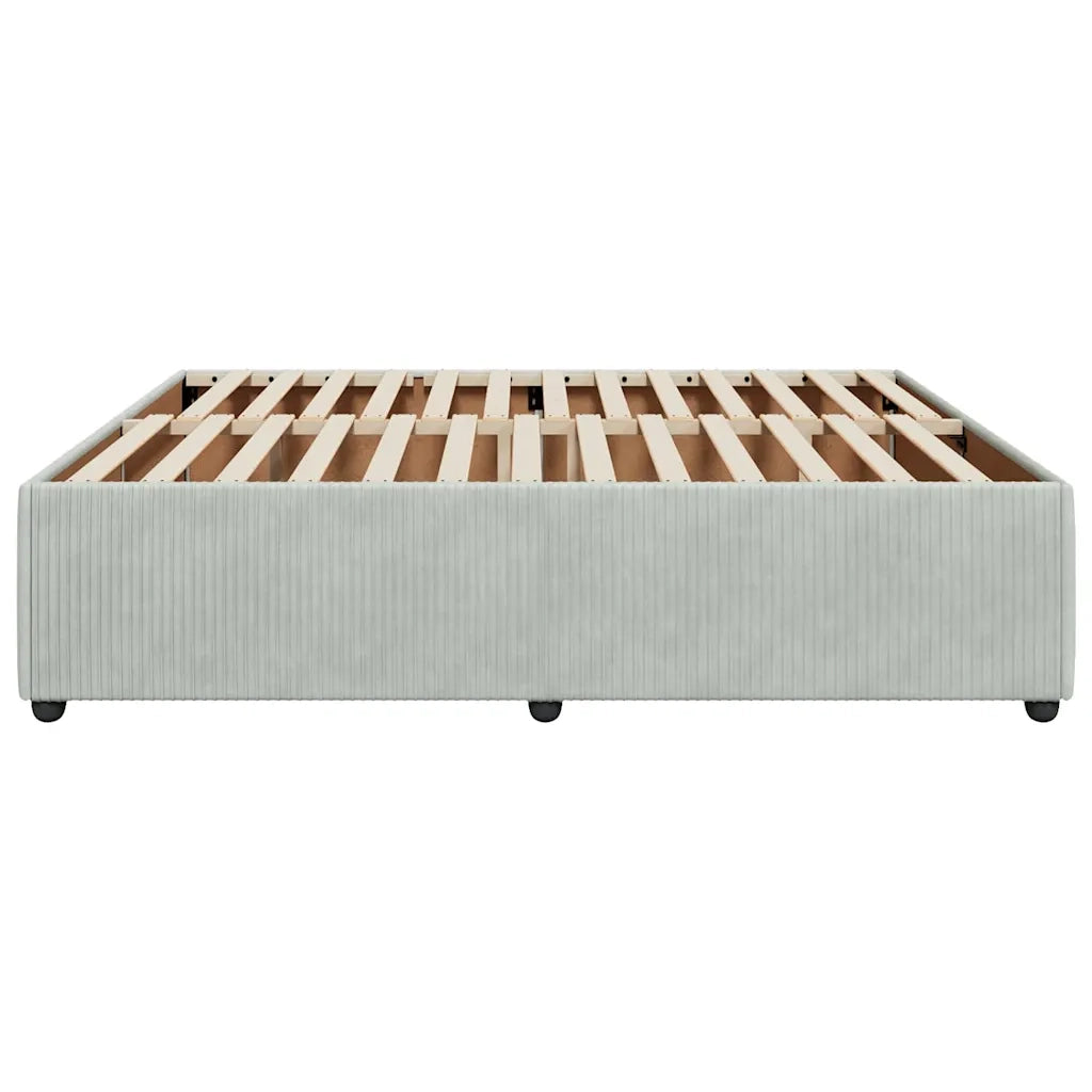 Giroletto senza Materasso Grigio Chiaro 180x200 cm Velluto