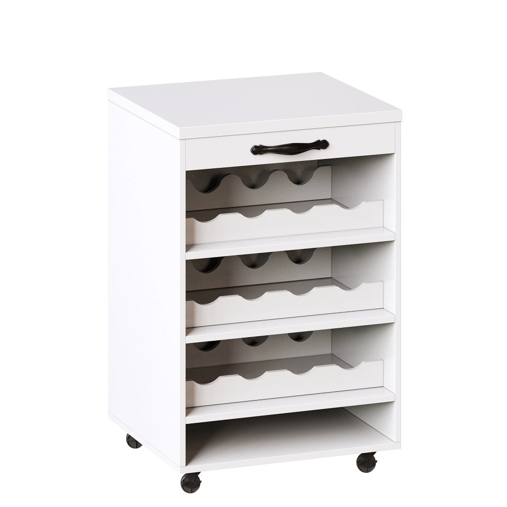 Mobile Cucina con LED e Portabottiglie ¨C MINIMAL ¨C Bianco/Nero/Grigio