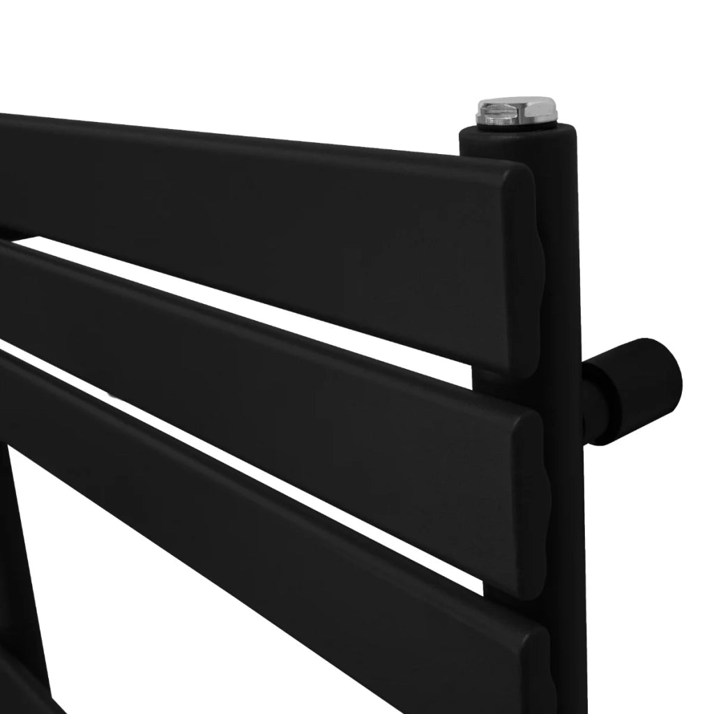 Radiatore per asciugamani design a pannello piatto 1200 x 500 mm per bagno ad incasso  Nero