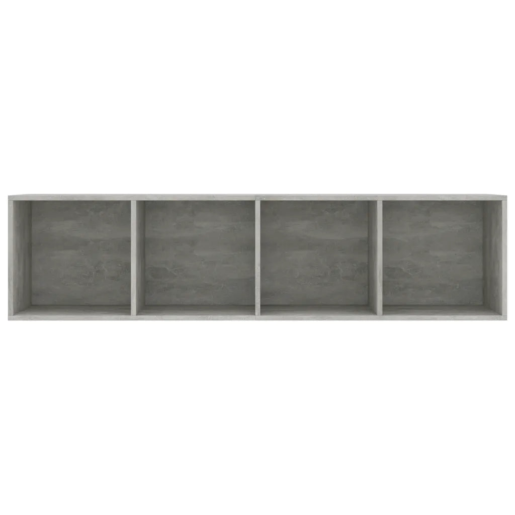 Libreria-Mobile TV Grigio Cemento 143x30x36 cm