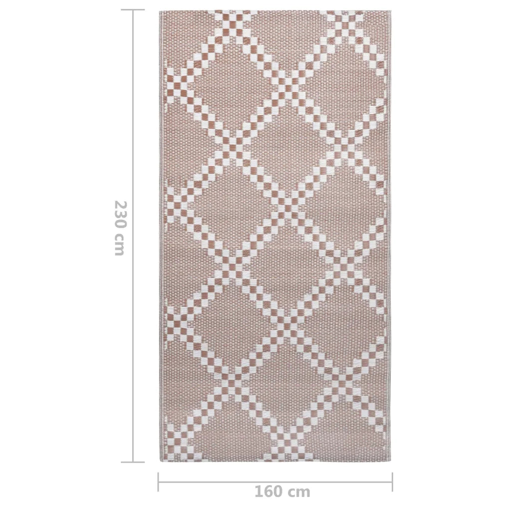 Tappeto da Esterni ARAKIL Marrone 160x230 cm in PP 310434