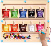 Giocattolo educativo per bambini di 2-4 anni, labirinto magnetico in legno con numeri colorati, attività di tavolo per bambini, giocattolo didattico per bambini di 2-4 anni, regalo per bambine di 3-5 anni