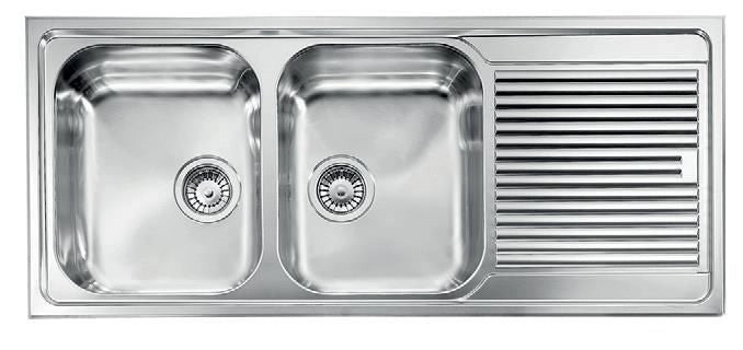 CM Zenith 116x50 2V Lavello ad incasso Rettangolare Acciaio inossidabile