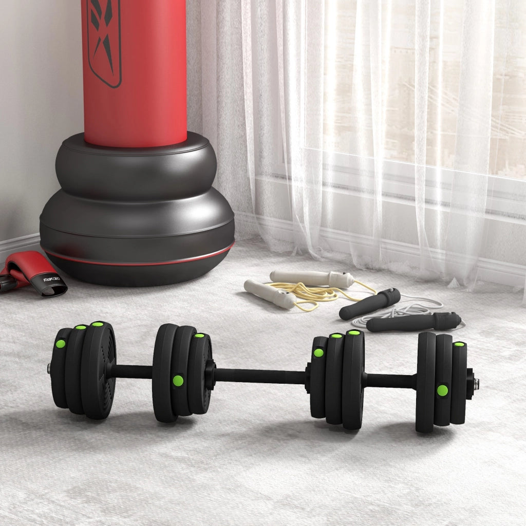 Manubri Regolabili 2 in 1 con Impugnature Antiscivolo ¨C Zephmum ¨C 25 kg con Barre