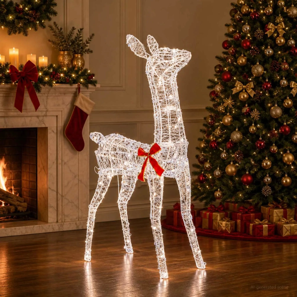 Renna di Natale 3D LOVIISA 110 LED Bianco freddo 42049642