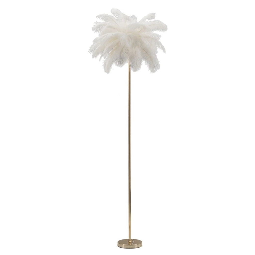 Lampada da Terra Piume 9, Bianco, Metallo, 55x55x160 cm