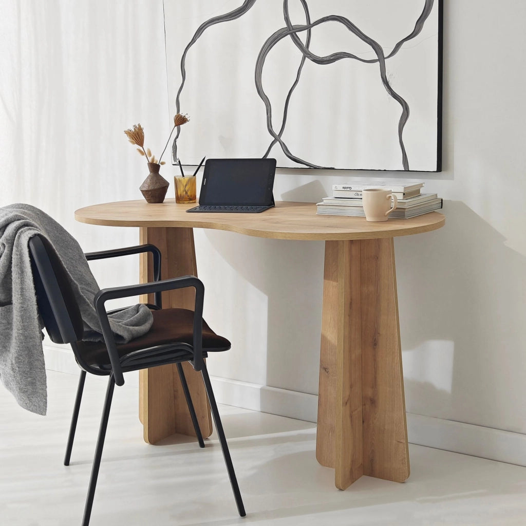 Scrivania "infinita" in legno 120 x 60 x 75 cm - Rovere zaffiro