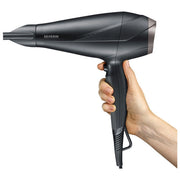 Severin HT0167 - Asciugacapelli 2300 W con Diffusore e Concentratore Nero e Argento