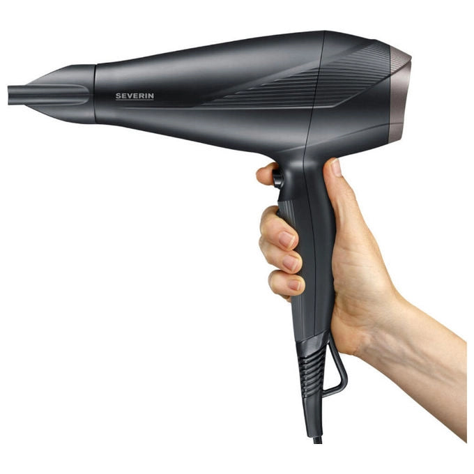 Severin HT0167 - Asciugacapelli 2300 W con Diffusore e Concentratore Nero e Argento