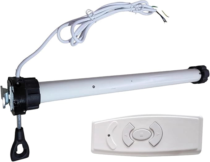 Motore Elettrico Silenzioso 100Kg/50Nm con Asta di Soccorso e Telecomando per Tapparelle/Tende da Sole - Ø63mm