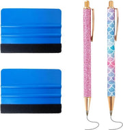 Set di 2 graffette e pennarelli retrattili - Stifelle metalliche per progetti di pittura DIY - Pennarelli lucidi - Strumenti per la pittura e pennarelli