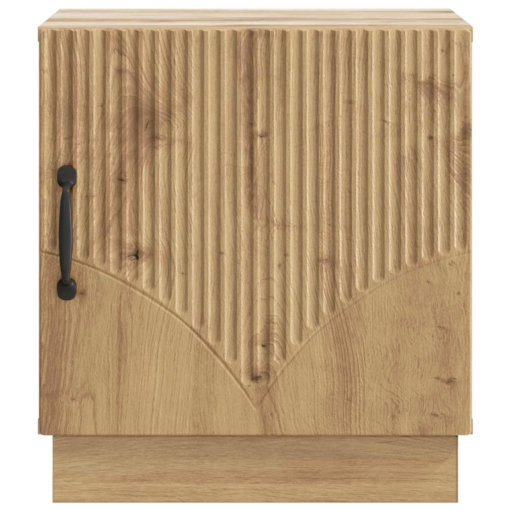 Set di 2 Comodini | Armadio da Notte | Mobiletto da notte Rovere Artigianale 43 x 34,5 x 47 cm