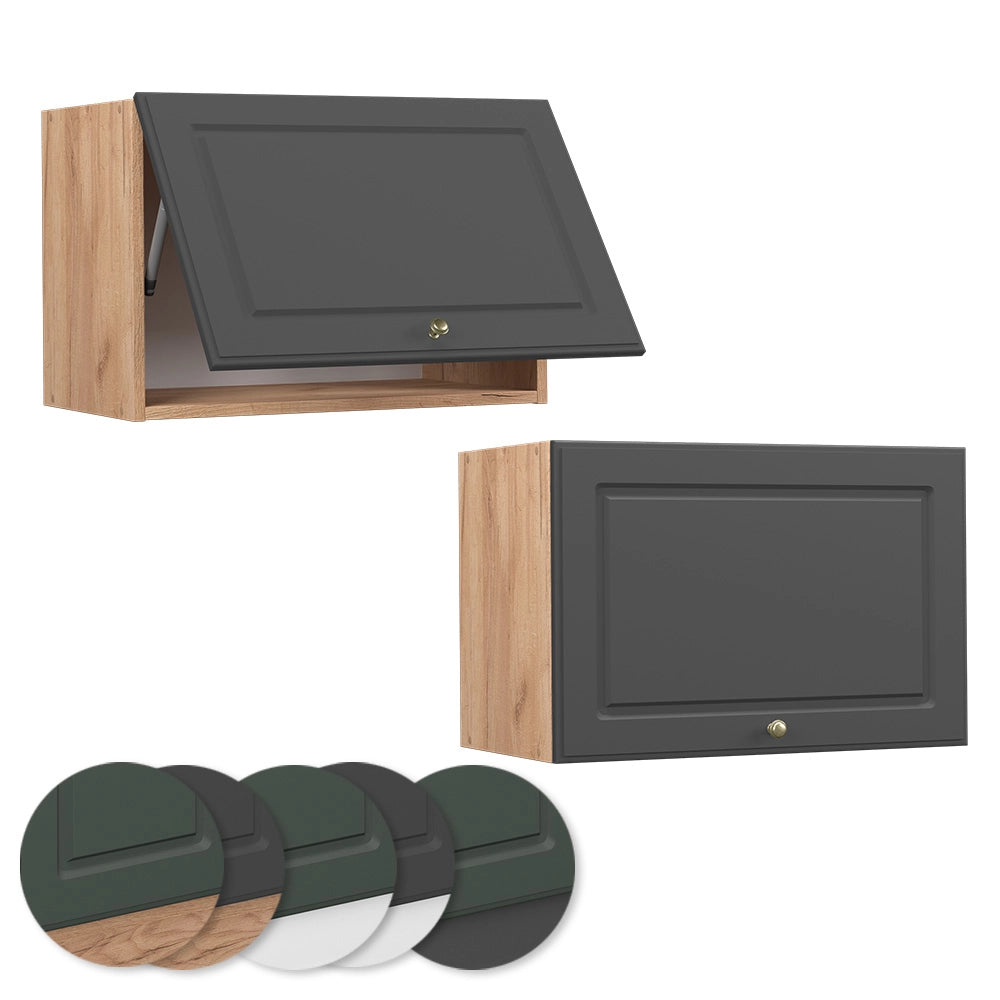 Vicco Pensile da cucina Antracite-oro 60 cm Piatto