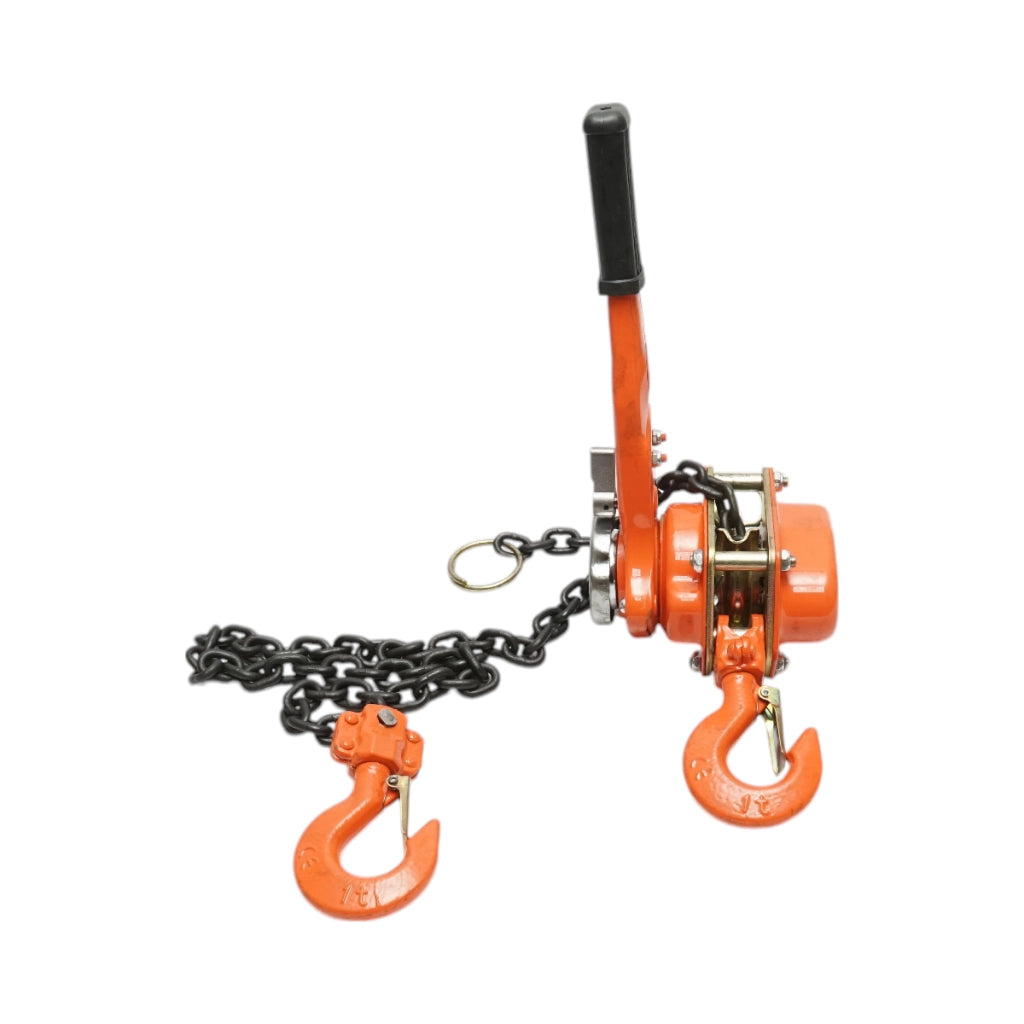 Paranco manuale a leva da 750 kg, catena da 1,5 m, gancio di sicurezza Breckner Germany