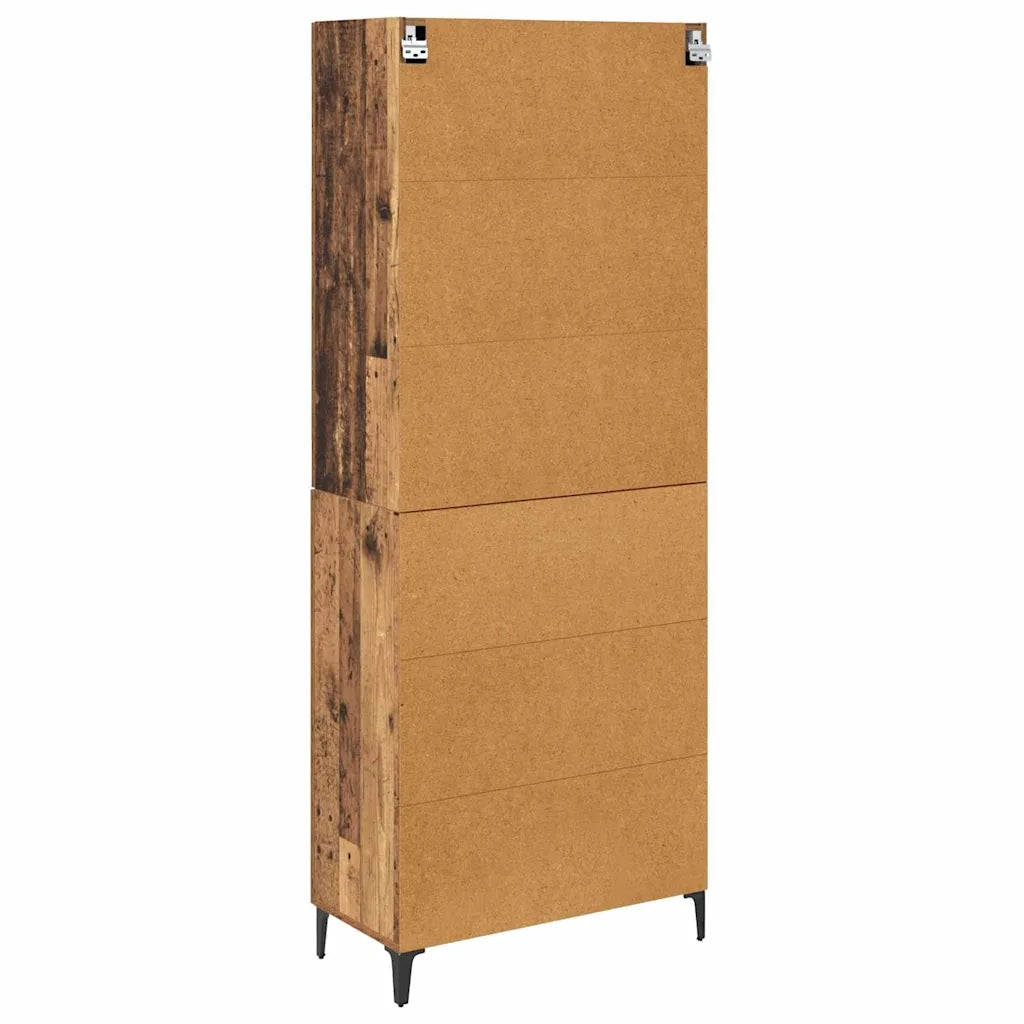 Credenza | Madia | Buffet da pranzo | Armadio da pranzo Legno vecchio 69,5 x 34 x 180 cm Legno multistrato