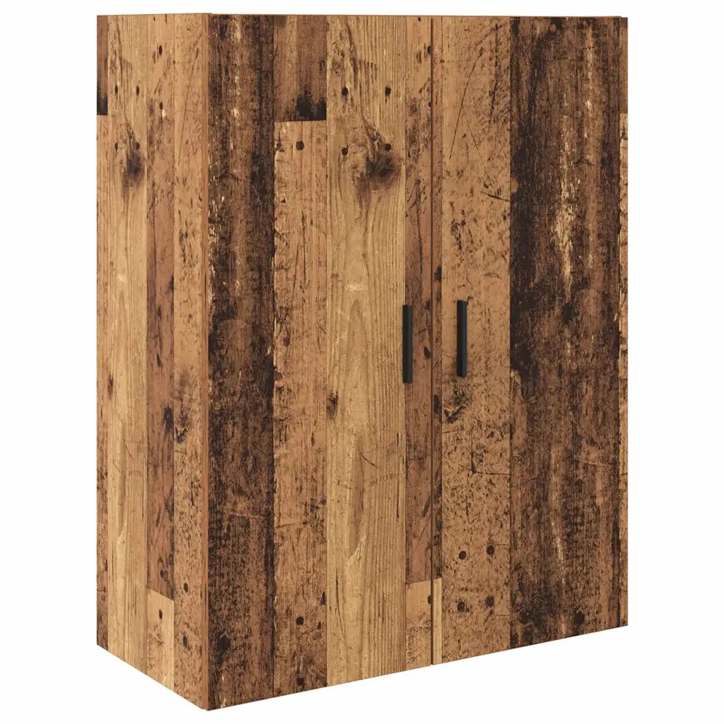 Credenza 2 pcs Legno vecchio Legno Stratificato e Vetro 3415690