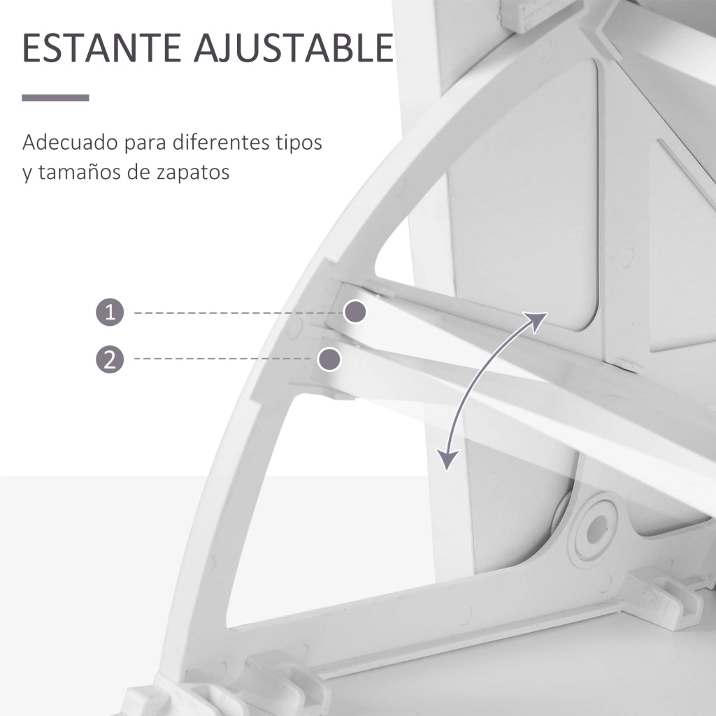 Mobile Ingresso con Specchio Appendiabiti e Scarpiera ¨C Zephmum ¨C 2 Pezzi 6 Ganci Bianco