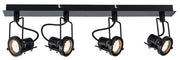 Plafoniera industrial retro nera Fiji 2 4xGU10 Reality