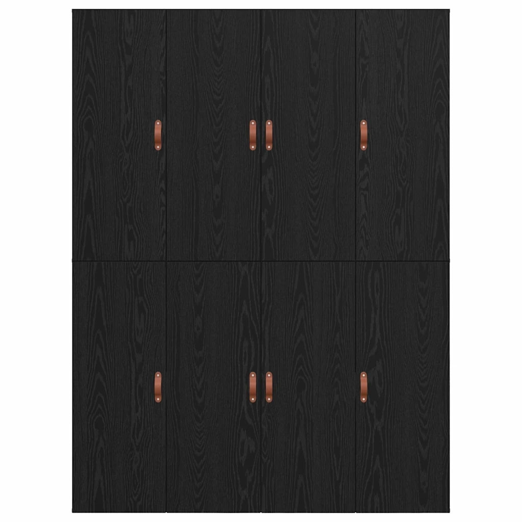 Struttura letto con contenitore Rovere Nero 140 x 190 cm 3335430