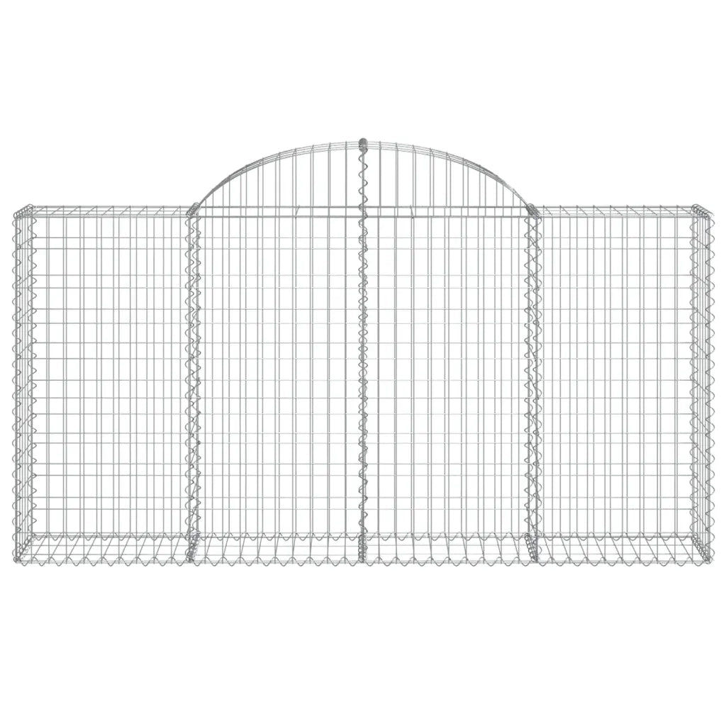Cesti Gabbioni ad Arco 11 pz 200x30x100/120 cm Ferro Zincato 3146119