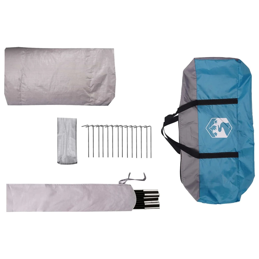 Tenda da trekking con telo impermeabile 3 persona 3 persone Blu 42042219