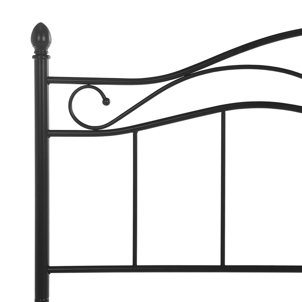Letto Nero 180 x 200 cm Metallo Vintage letto grande camera da letto