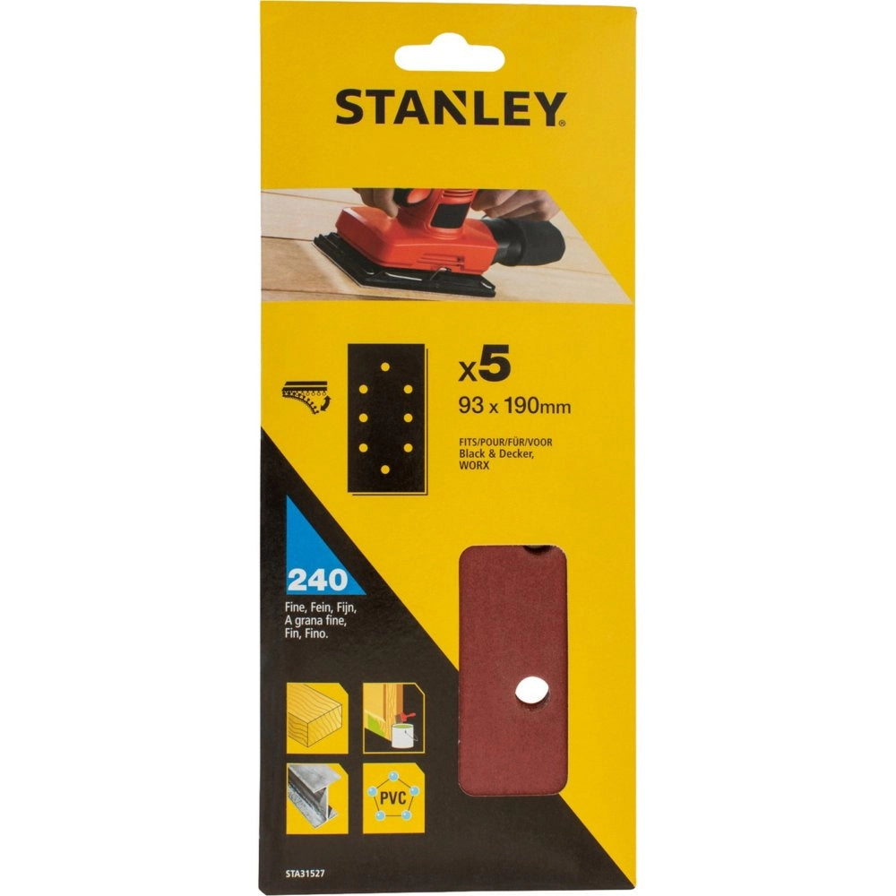 1pz piranha/stanley sta31527 (x31527) 5 fogli vel.b+d 93x190 gr.240 cod:ferx.23049