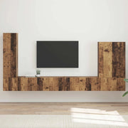 Set di Mobiletto da TV a Parete 6 pcs Legno vecchio 3408959