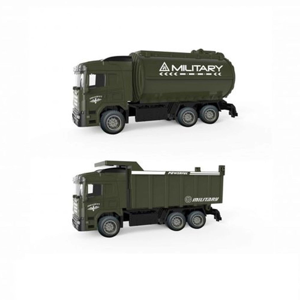 Trade Shop - Macchinina Giocattolo Educativo Per Bambini Camion Mezzi Militari Metal Lux -