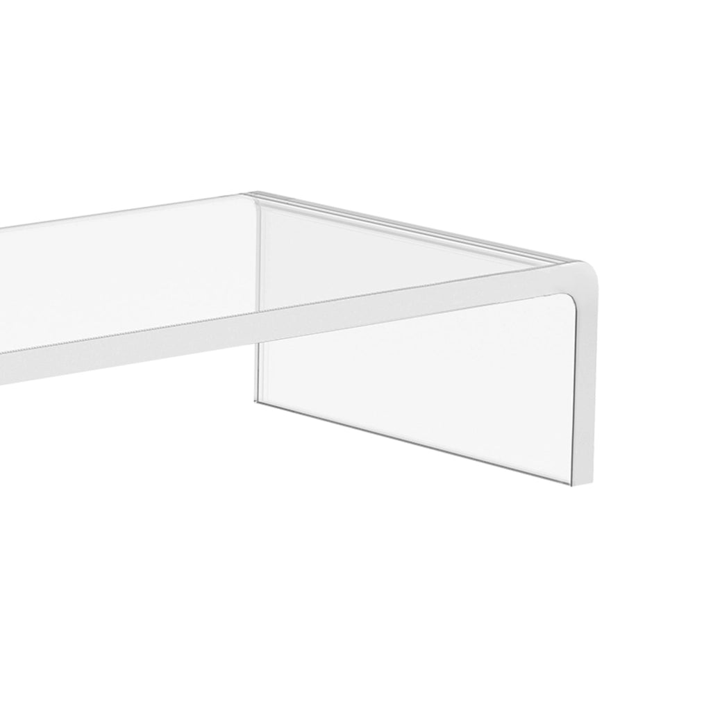 Supporto per monitor computer TV supporto per schermi in vetro acrilico trasparente 53x19x9 cm