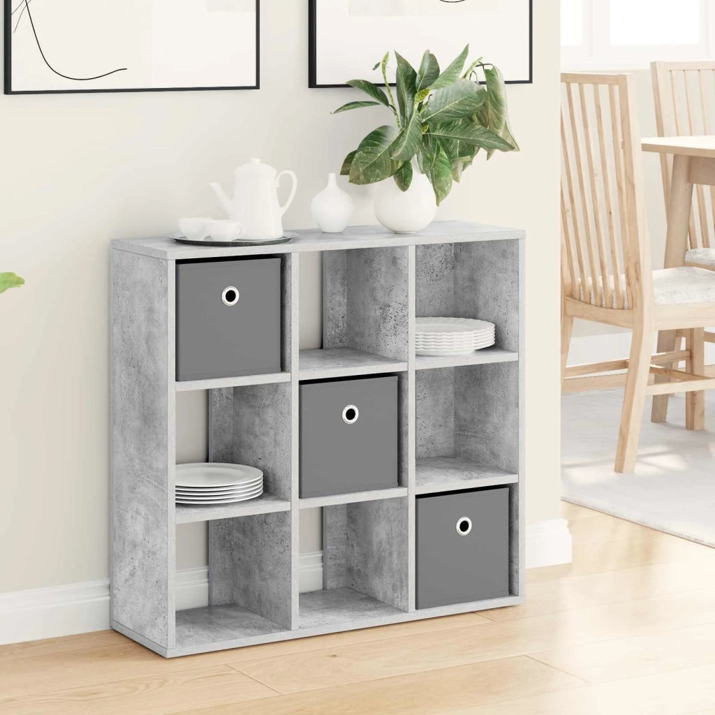 Credenza | Madia | Buffet da pranzo | Armadio da pranzo con cassetto Grigio cemento 73,5 x 24 x 69,5 cm