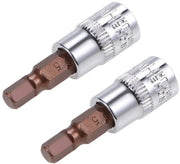 Serratura a doppio set con dado a 6 facce in acciaio S2 Premium - 1/4" Drive x H5 - Adatto per chiavi a momento e chiavi a rullo