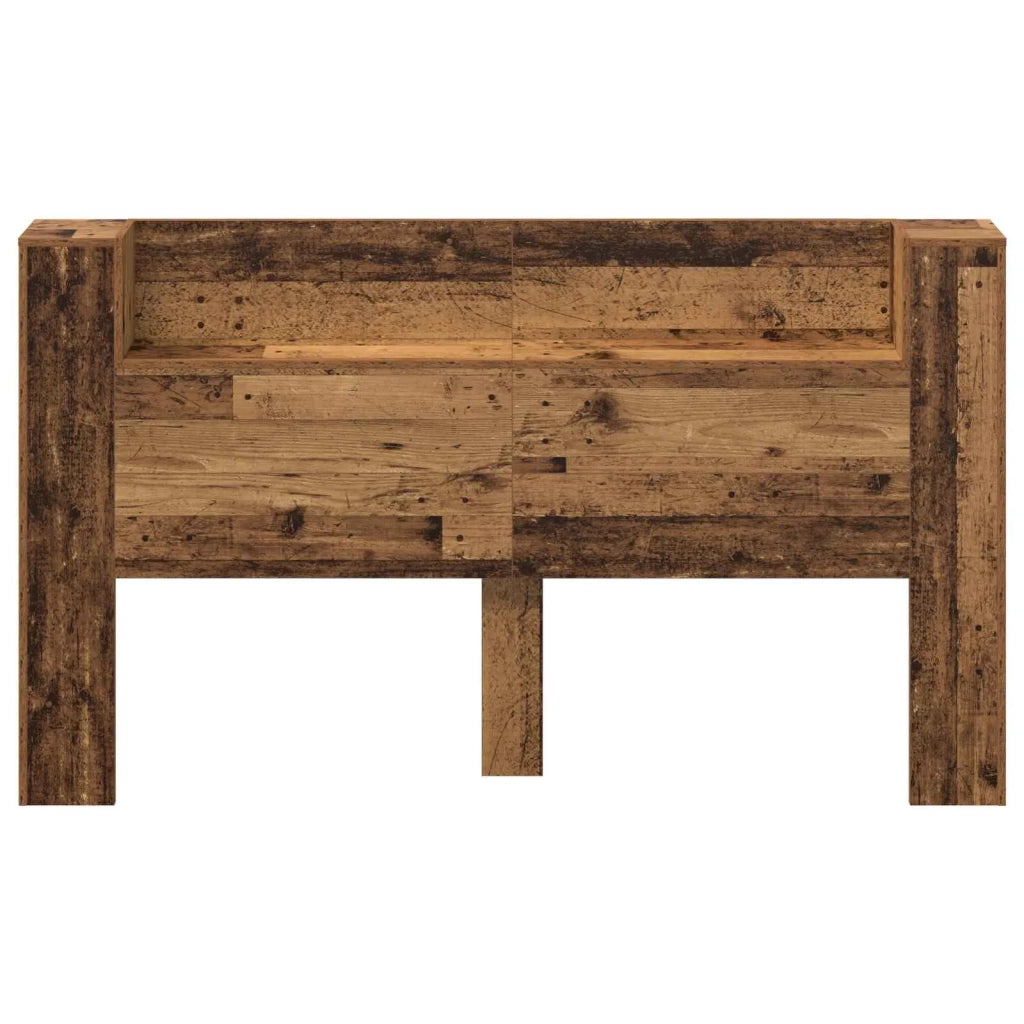 Testiera | Testata con Mobile e LED Legno vecchio 180 x 16,5 x 103,5 cm