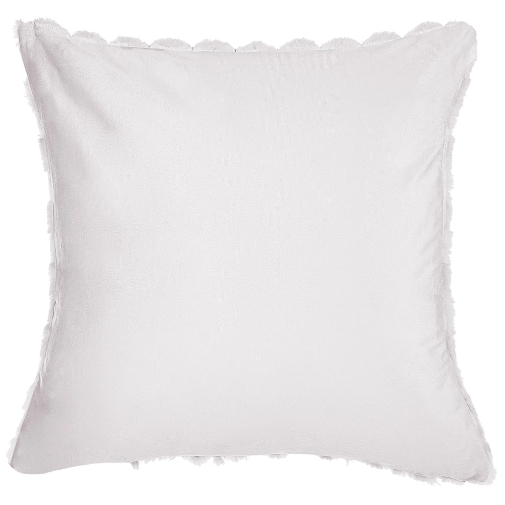 Set di 2 cuscini in ecopelle bianco con motivo a nido d'ape 43 x 43 cm soggiorno camera da letto