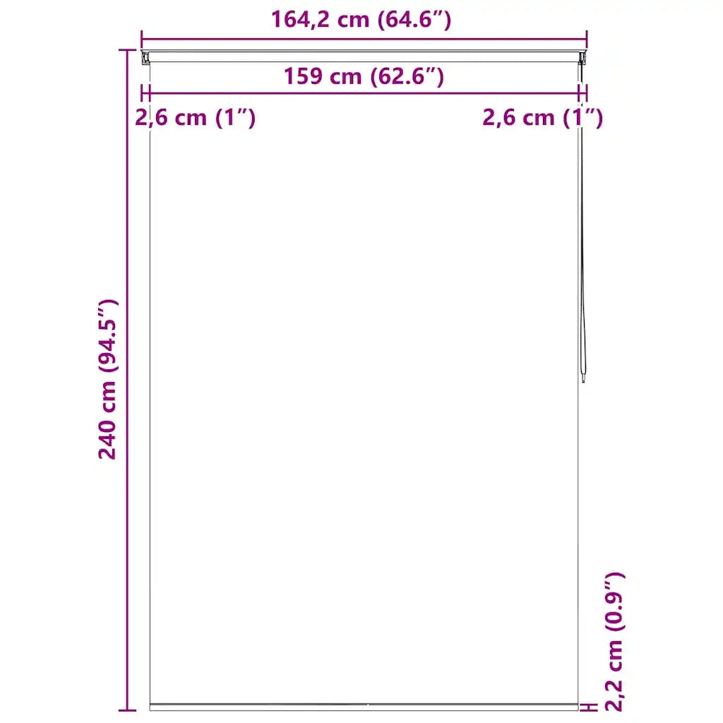 Tenda a Rullo per Doccia 160x240 cm con Motivo a Bolle 142869
