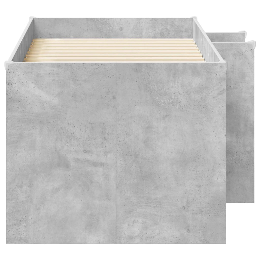 Letto Alto per Bambini Grigio Cemento 80 x 160 cm 3422574