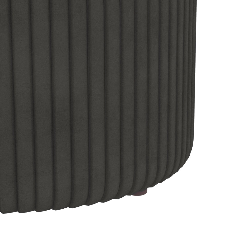 Pouf con cassetto ¨C zephmum ¨C velluto grigio 36x36x44 cm