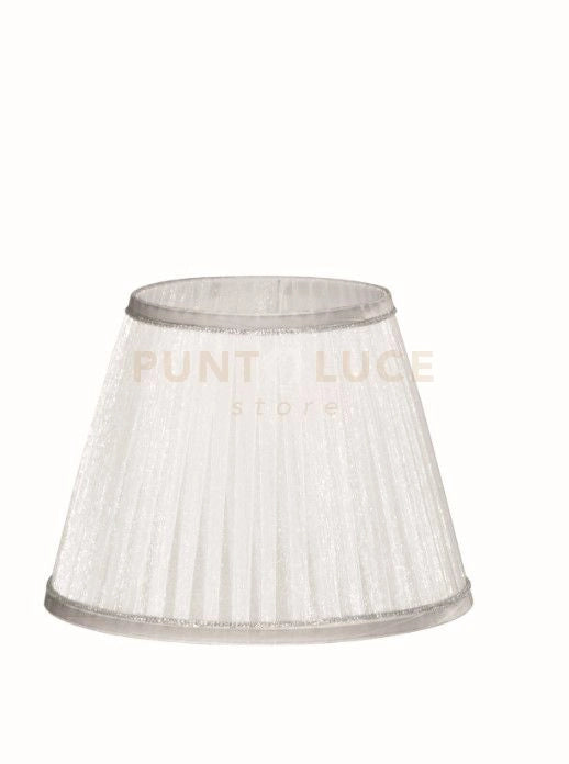 TC 3535 PARALUME DM.25CM ORGANZA BIANCO E ARGENTO PER ATTACCO E15