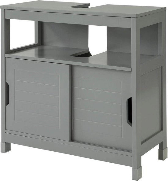 Cassetto per wc - Armadio per bagno - Porte scorrevoli - Protezioni per pavimento - 60x61x30 cm