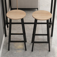 2x sgabello da bar sedia alta sgabello da cucina sgabello in metallo rovere 65 cm