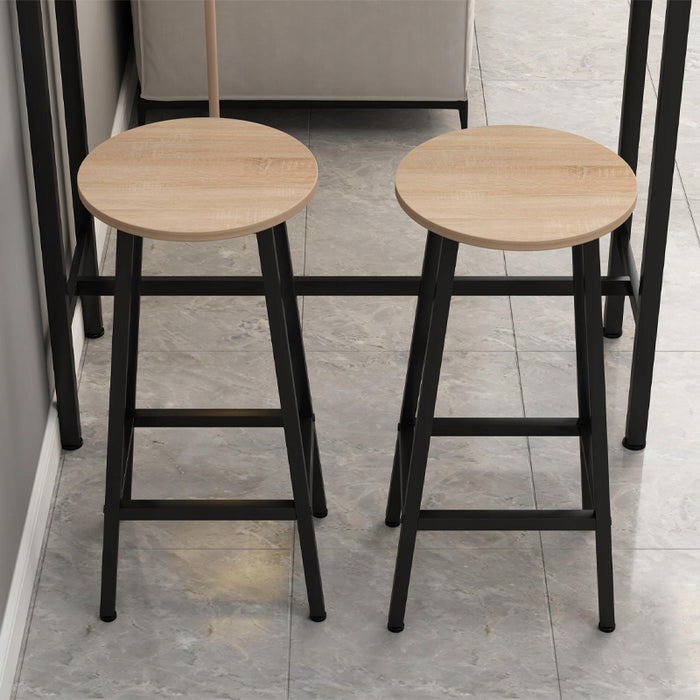 2x sgabello da bar sedia alta sgabello da cucina sgabello in metallo rovere 65 cm